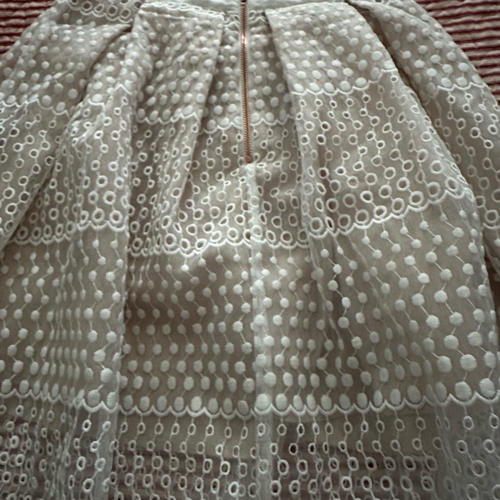 Gianna Bini Elegant Cream Lace Skirt - Picture 6 of 7